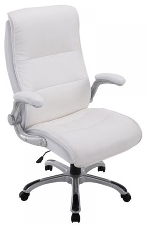 Clp Silla de oficina giratoria regulable en Simil cuero Blanco