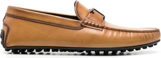 Tod's City Gommino driving shoes - men - Rubber/Calf Leather/Calf Leather - 8.5 - Brown