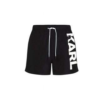 Karl Lagerfeld Heren, Badkleding, Zwart, Maat: M Poliester