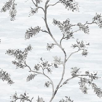 Ballard Designs Branches Wallpaper - Gray - Ballard Designs