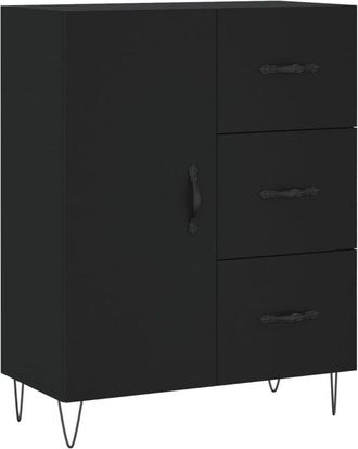 vidaXL Sideboard Black 69.5x34x90 cm Engineered Wood Vidaxl