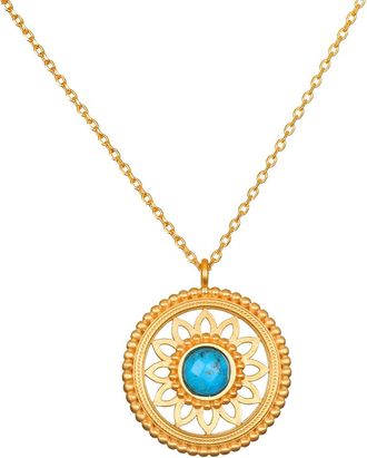 Satya Jewelry Nurture Intuition Turquoise Mandala Necklace 32