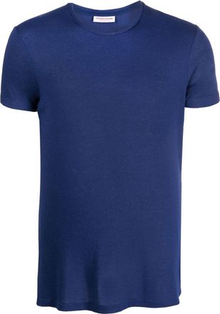 Orlebar Brown plain cotton-modal T-shirt - men - Cotton/Cashmere/Modal/Spandex/Elastane - L - Blue