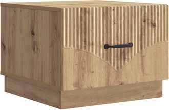vidaXL Mesa De Caf&eacute; Roble Artisan 49 X 50 X 37 Cm Madera De Ingenier&iacute;a Vidaxl