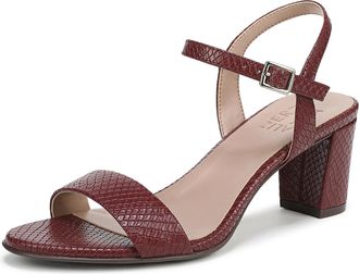 Naturalizer Womens, Bristol Sandal, Cranberry Red Faux Leather, 8 UK