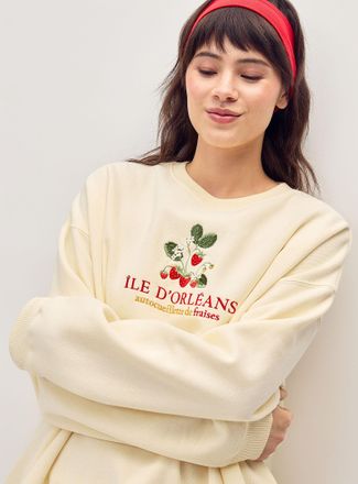 Twik Womens Oversized destination fleece sweatshirt