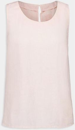 120% Lino Roze Mouwloze Linnen Top - Dames - Tops zonder mouwen - Roze - 3XL - Linnen - Tops