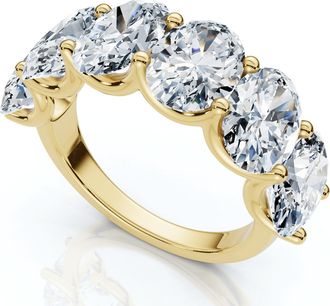 Pompeii3 6Ct Oval Diamond U Prong Wedding Anniversary Ring 14k Gold Lab Grown