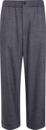 Giorgio Armani Pants Wool Cashmere Blend Rain Drum