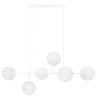 OEM L&aacute;mpara De Techo Siena Blanca 6 Pantallas Planas Blancas E14 Brazos Largos