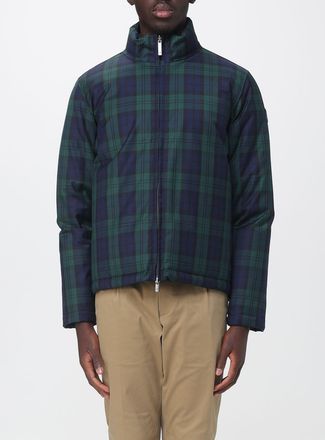 K-Way Piumino Artur in nylon tartan con imbottitura in piuma e collo alto