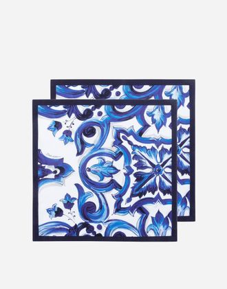 Dolce & Gabbana Set Of 2 Linen Napkins - Napkins Multicolor Onesize