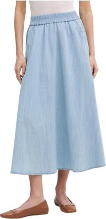 Marc Aurel Indigo Tencel Blend Denim Rok - Dames - Spijkerrokken - Blauw - L - Denim - Rokken