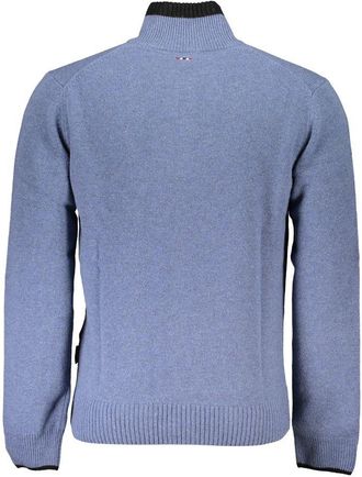Napapijri Half-Zip Cotton-Blend Sweater - Blue
