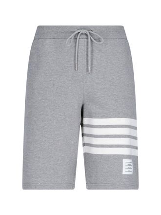 Thom Browne 4-Bar Sports Shorts, In Grey Cotton