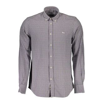 Harmont & Blaine Paarse Katoenen Overhemd met Knoopsluiting - Heren - Casual Overhemden - Paars - 2XL - Katoen - Overhemden