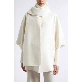 Max Mara Blasone Cashmere Cape in White at Nordstrom