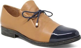 Django & Juliette Kotty Lace Flat in Navy Dark Tan/Patent Leather at Nordstrom, Size 38