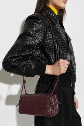 Bottega Veneta Shoulder Bag Notturno, Womens, Burgundy