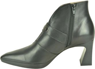 Hispanitas Botje V-gesp +Tip 8cm - Dames - Laarzen met Hak - Zwart - 40 EU - Schoenen