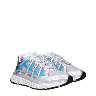 Versace Geometric Sole Sneaker - Gray