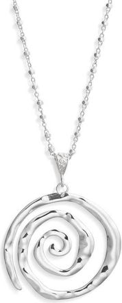 Vidakush Swirl Pendant Necklace in Silver at Nordstrom, Size 14