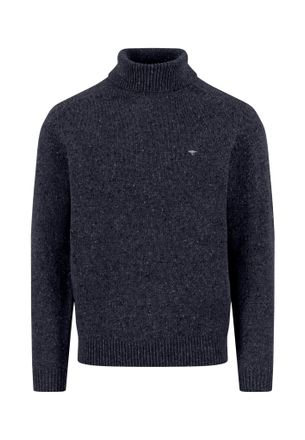 Fynch-Hatton Rollkragenpullover FYNCH-HATTON, Herren, Gr. 4XL, navy, Strick, Obermaterial: 65% Wolle, 30% Nylon, 5% Alpaka, meliert, normal h&uuml;ftbedeckend, Rundhals