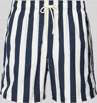 Tommy Hilfiger Regular Fit Badehose mit Tunnelzug in Dunkelblau, Größe XL
