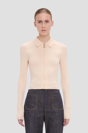 Victoria Beckham Mila Top In Sandstone - XS - Womens