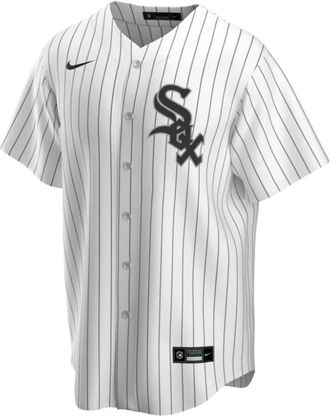 Nike Wit Gestreept MLB Honkbalshirt - Heren - Fitness - Wit - 2XL - Fitness
