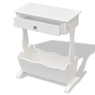 vidaXL Revistero Melrose Blanco Vidaxl