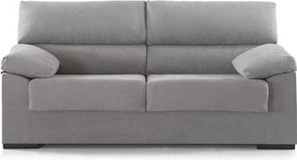 Home Heavenly Home Heavenly - Sof&aacute; Denver, Estructura De Madera Y Tapizado Antimanchas Desenfundable. 3 Plazas, Color Gris
