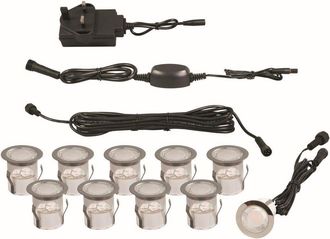 Netlighting Baru RGB 6W LED Outdoor Recessed Ground Light Satin Nickel IP67