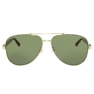 Gucci GG0528S Gold Metal Aviator Sunglasses - Gold
