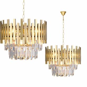 Milagro Lampadario Cristallo Aspen Ml5999 6xe14 Oro Milagro
