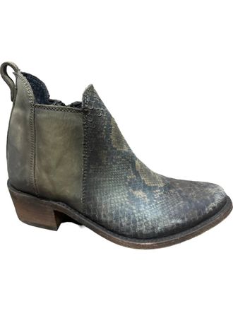 Liberty Black Womens Elsa Python Skin Boots In Brown