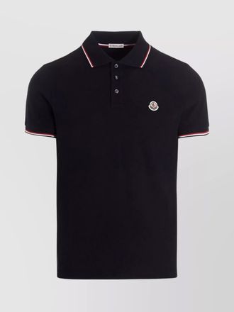 Moncler patch logo polo shirt