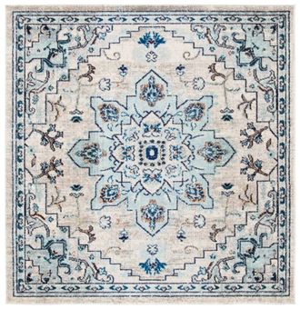Safavieh Alfombra marfil/azul claro 152 x 152 cm
