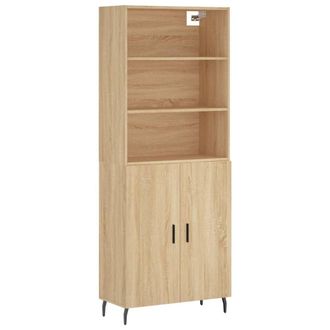 Berkfield Home Highboard Sonoma Oak 69.5x34x180 cm Engineered Wood in Brown
