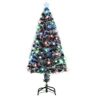 vidaXL &Aacute;rbol De Navidad Preiluminado Con Soporte Y Led Fibra &Oacute;ptica 120 Cm Vidaxl