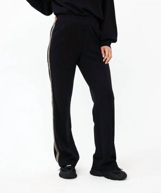 Esqualo Lurex Tape Modal Pant In Black