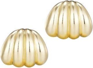 Adornia Fluted Wrap Stud Earrings in Gold at Nordstrom Rack
