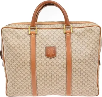 Celine Pre-owned Bags, unisex, Brown, Size: ONE SIZE Pre-owned Vintage Monogram Canvas Briefcase