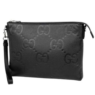 Gucci Pre-owned Vintage Clutch Bag - Dames - Pre-owned - Zwart - Maat: ONE Size Leer