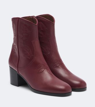 Valentino Garavani VLogo embroidered leather cowboy boots