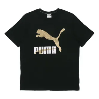 Puma Classics Logo T-Shirt Black Gold 532280-01