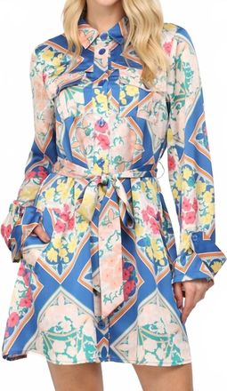 Fate Scarf Dress In Royal Blue