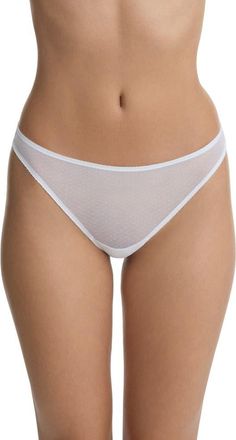 Skarlett Blue Jolie Sheer Lace Thong in White at Nordstrom, Size Medium