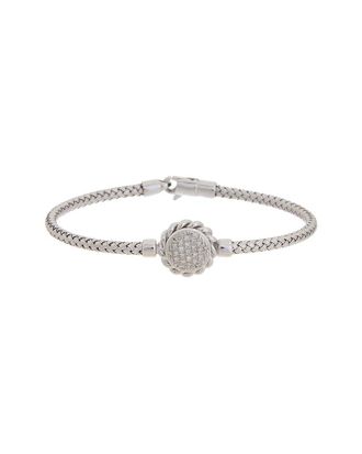 Meshmerise 18K Over Silver 0.15 Ct. Tw. Diamond Mesh Bangle Bracelet