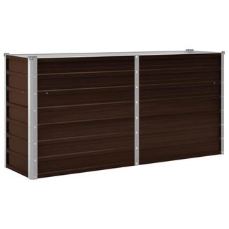 vidaXL Vidaxl - Arriate De Acero Galvanizado Marr&oacute;n 160x40x77 Cm